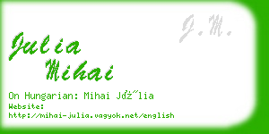 julia mihai business card